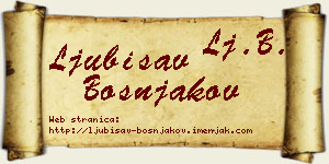 Ljubisav Bošnjakov vizit kartica
